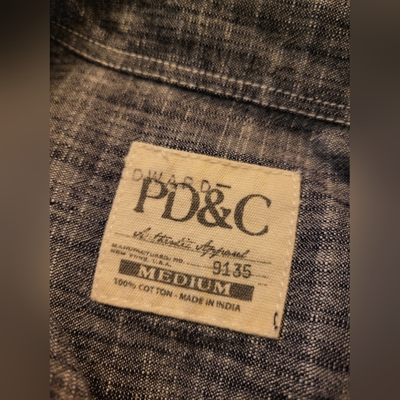 PD&C cotton button down sz M - Picture 6 of 6
